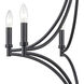 Spanish Villa 6 Light 26 inch Charcoal with Satin Brass and Satin Nickel Chandelier Ceiling Light