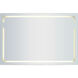 L E D 60 X 40 inch Brushed Aluminum Wall Mirror
