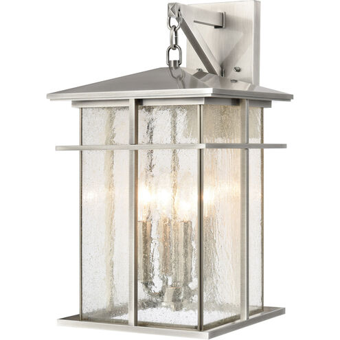 Oak Park 4 Light 20 inch Antique Brushed Aluminum Outdoor Sconce