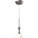Balini 1 Light 5 inch Antique Silver with White Pendant Ceiling Light