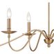 Wellsley 6 Light 47 inch Burnished Brass Chandelier Ceiling Light