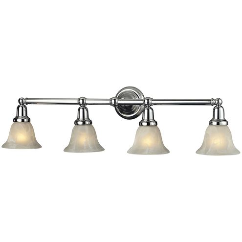 Vintage Bath 4 Light 36 inch Chrome Vanity Wall Light