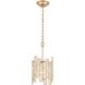 Equilibrium 1 Light 8 inch Matte Gold with Polished Chrome Mini Pendant Ceiling Light