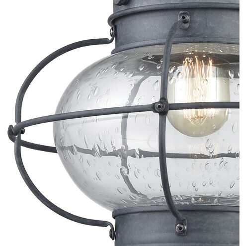 Onion 1 Light 18 inch Aged Zinc Outdoor Sconce