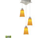 Coppa LED 11 inch Satin Nickel Mini Pendant Ceiling Light in Yellow