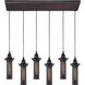 Fulton 6 Light 30 inch Oil Rubbed Bronze Mini Pendant Ceiling Light