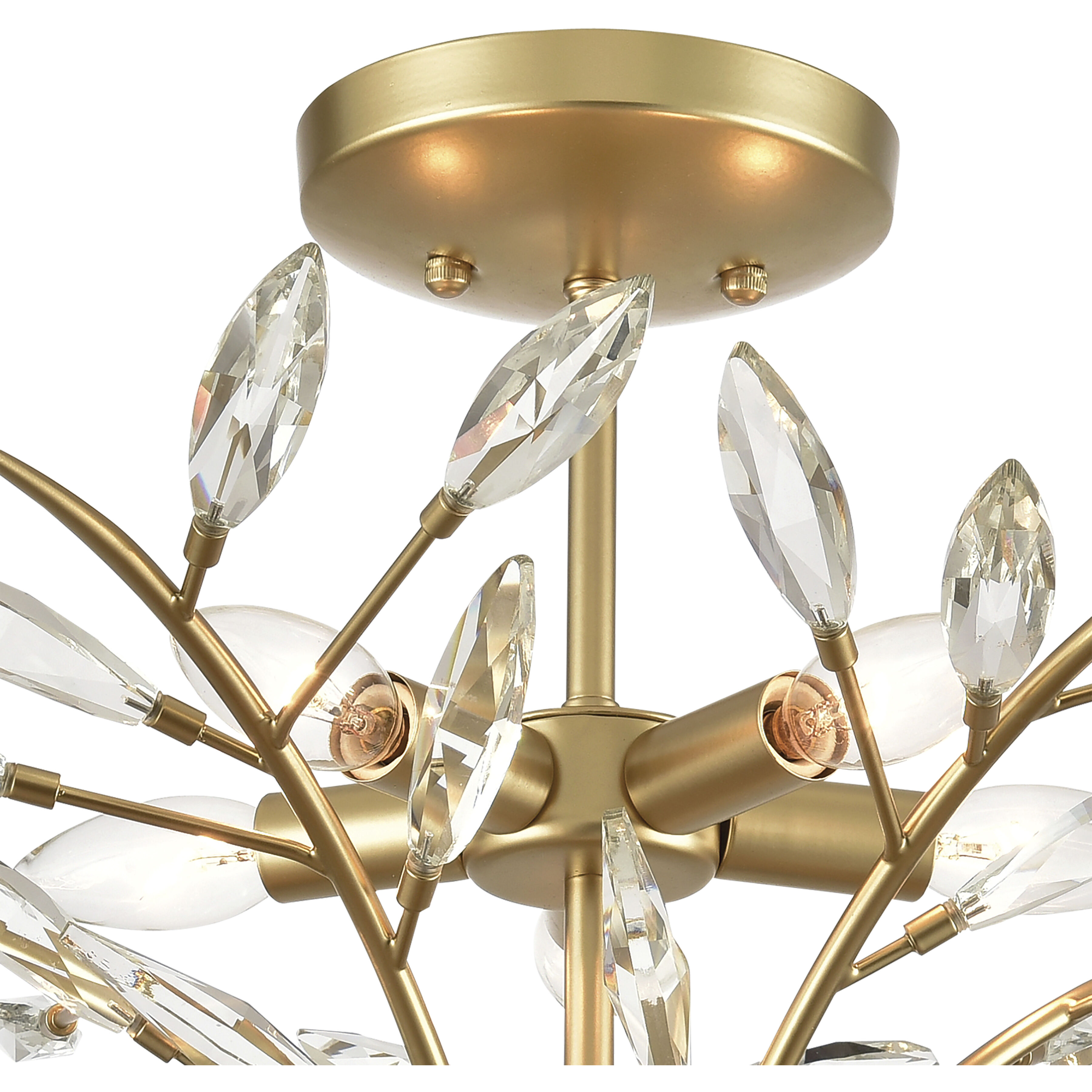 Gold semi hot sale flush light