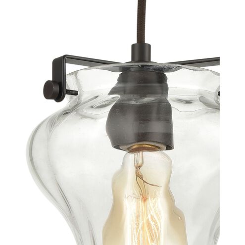Volus 1 Light 7 inch Oil Rubbed Bronze with Clear Mini Pendant Ceiling Light