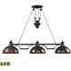 Farmhouse Linear Chandelier Ceiling Light in LED