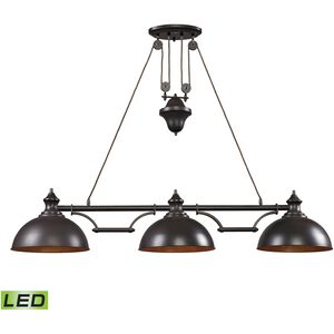 Farmhouse Linear Chandelier Ceiling Light in LED