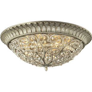 Andalusia 8 Light 24 inch Aged Silver Flush Mount Ceiling Light