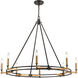 Talia 8 Light 38 inch Oil Rubbed Bronze with Satin Brass Chandelier Ceiling Light