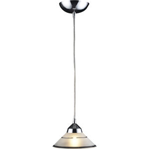 Refraction 1 Light 7 inch Polished Chrome Multi Pendant Ceiling Light in Carribean, Standard, Configurable
