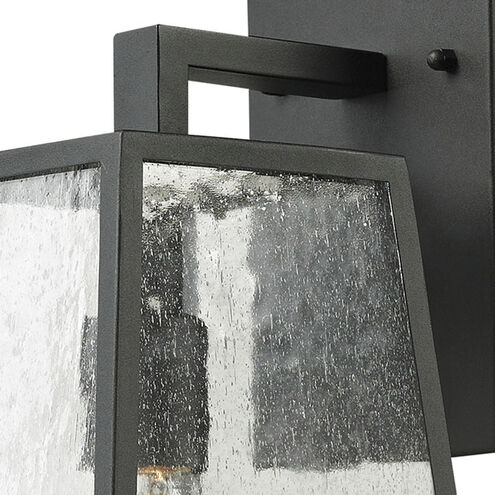 Meditterano 1 Light 16 inch Matte Black with Clear Outdoor Sconce, Large