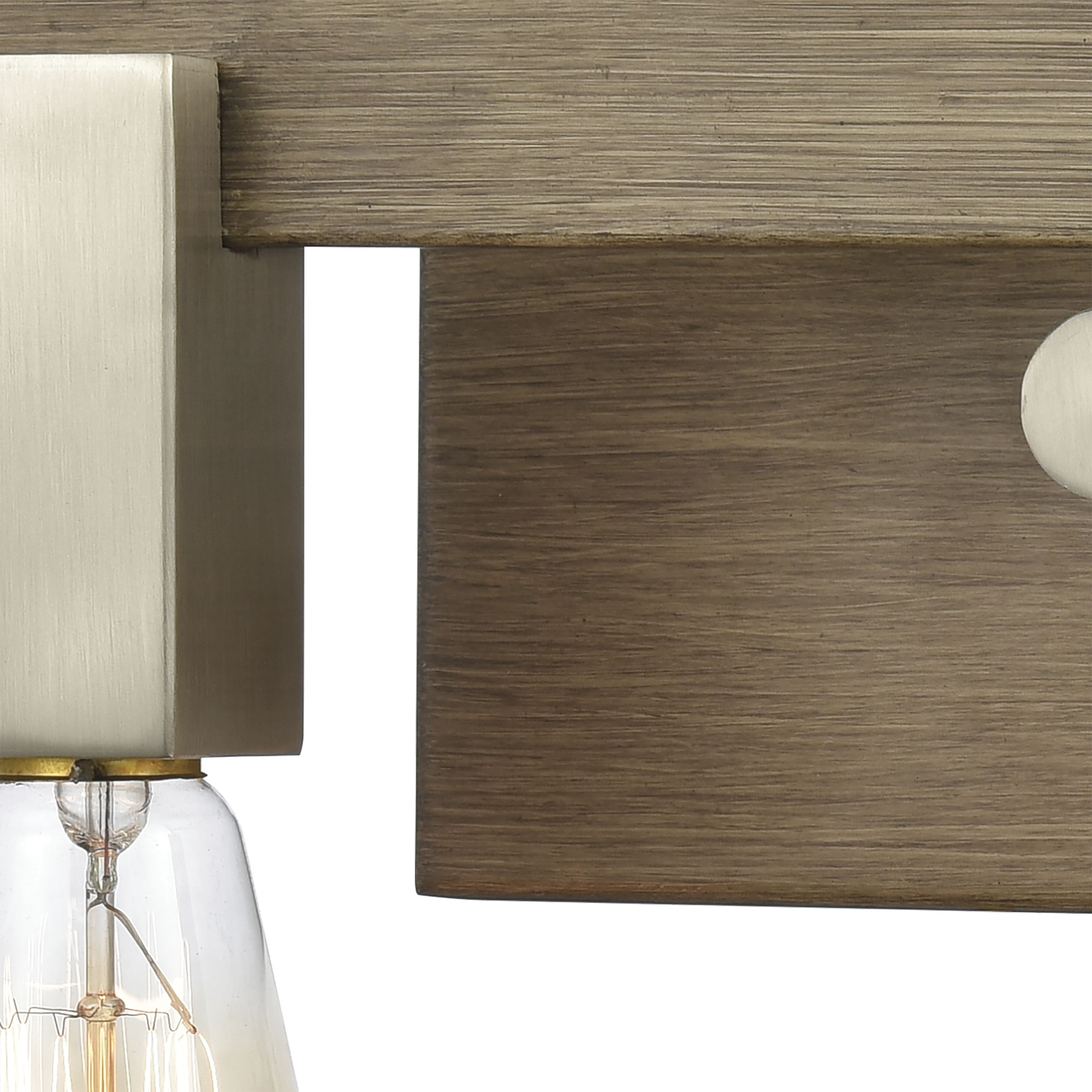 Axis 2 Light 13 inch Satin Nickel with Light Wood Vanity Light Wall Light