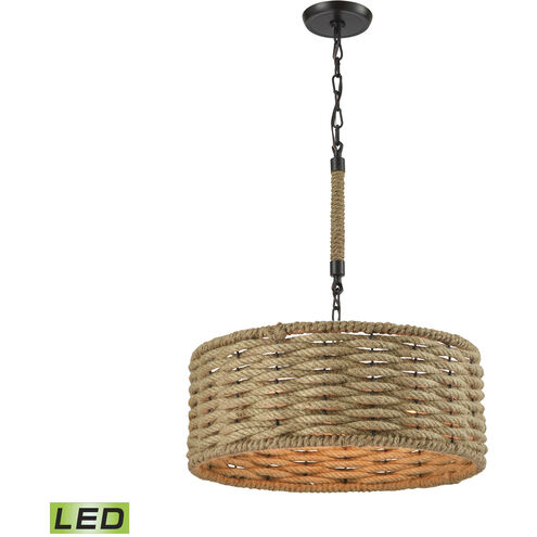 Weaverton LED 19 inch Oil Rubbed Bronze Chandelier Ceiling Light