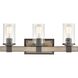 Annenberg 3 Light 22 inch Anvil Iron with Distressed Antiqued Gray Vanity Light Wall Light