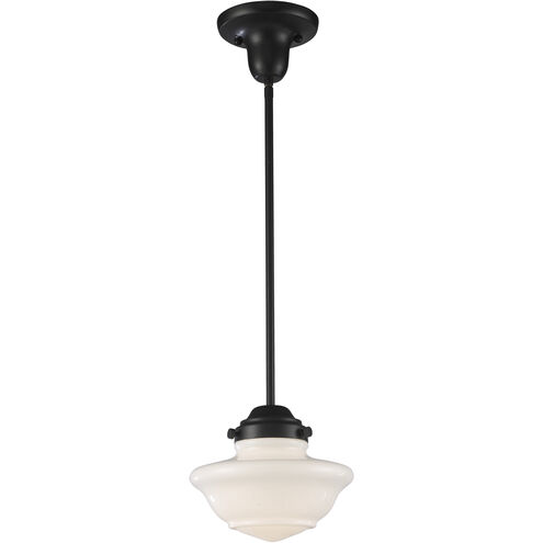 Schoolhouse 1 Light 8 inch Oil Rubbed Bronze Mini Pendant Ceiling Light in Incandescent