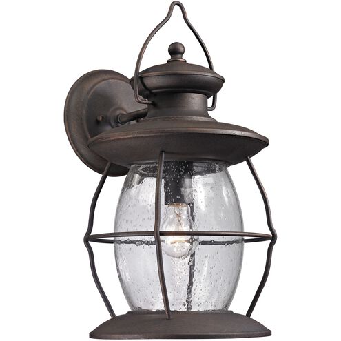 Village Lantern 1 Light 18 inch Weathered Charcoal Outdoor Wall Sconce