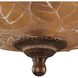 Restoration 3 Light 16 inch Golden Bronze Semi Flush Mount Ceiling Light