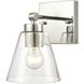 East Point 1 Light 8 inch Polished Chrome Vanity Light Wall Light