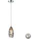 Twister 1 Light 5 inch Polished Chrome Mini Pendant Ceiling Light