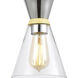 Modley 1 Light 6 inch Polished Chrome with Yellow Mini Pendant Ceiling Light