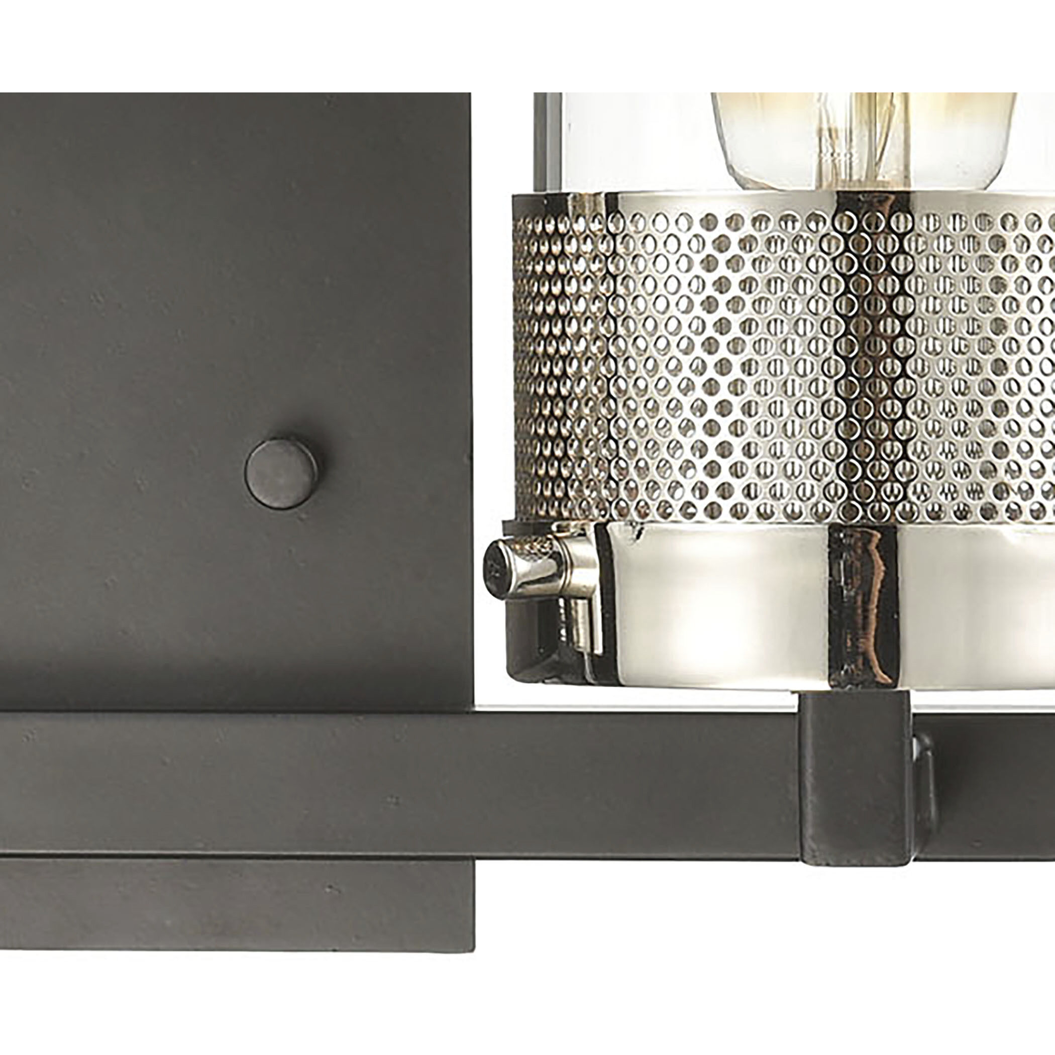 Black and polished nickel vanity light hot sale