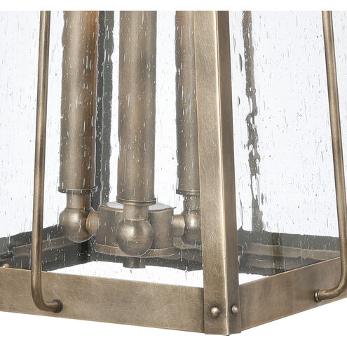 Kirkdale 3 Light 19 inch Vintage Brass Outdoor Wall Sconce