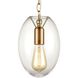 Ellipsa 1 Light 7 inch Satin Brass Mini Pendant Ceiling Light