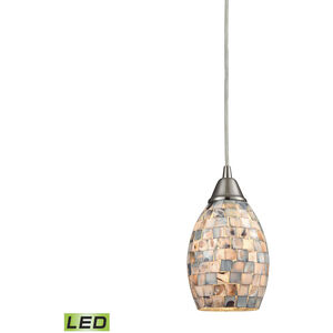 Capri LED 5 inch Satin Nickel Multi Pendant Ceiling Light in Standard, 1, Configurable