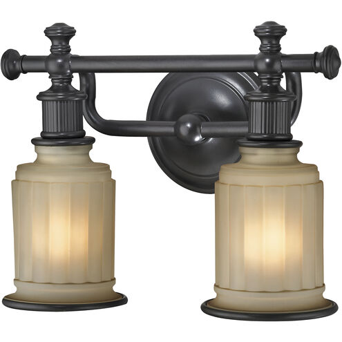 Acadia 2 Light 13 inch Oil Rubbed Bronze Vanity Light Wall Light in Incandescent