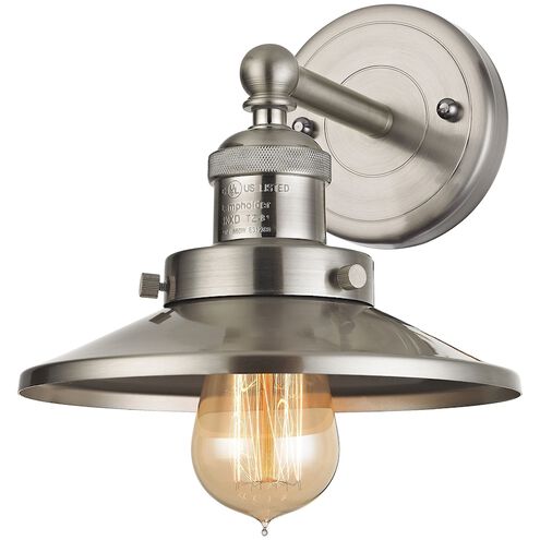 English Pub 1 Light 10 inch Satin Nickel Vanity Light Wall Light