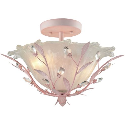 Circeo 2 Light 17 inch Light Pink Semi Flush Mount Ceiling Light in Incandescent