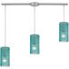 Ice Fragments Linear Mini Pendant Ceiling Light in Aqua