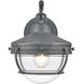 Eastport 1 Light 12 inch Aged Zinc Outdoor Wall Sconce