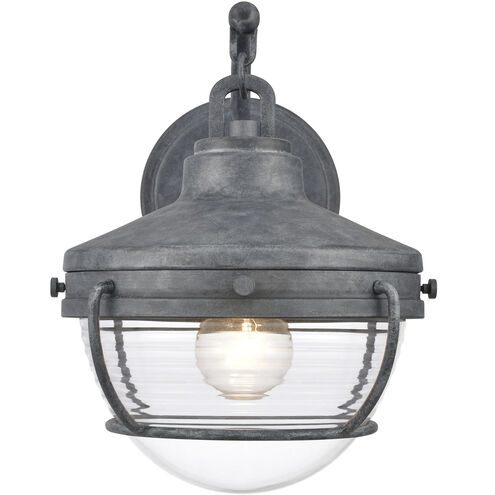 Eastport 1 Light 12 inch Aged Zinc Outdoor Wall Sconce