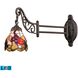 Prysi Sconce Wall Light in Tiffany 19 Glass, LED