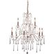 Opulence 9 Light 25 inch Rust with Clear Chandelier Ceiling Light in Clear Crystal