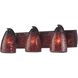 Elegant Bath 3 Light 20 inch Rust Vanity Light Wall Light