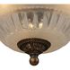 Restoration 3 Light 11 inch Golden Bronze Semi Flush Mount Ceiling Light