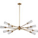 Xenia 10 Light 54 inch Matte Gold Chandelier Ceiling Light