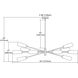 Xenia 10 Light 54 inch Matte Gold Chandelier Ceiling Light