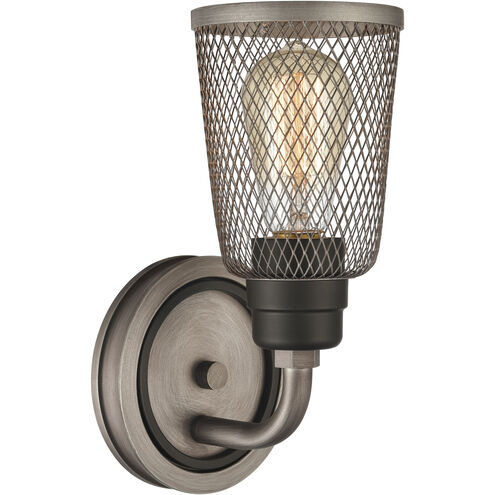 Glencoe 1 Light 6 inch Weathered Zinc with Oil Rubbed Bronze Vanity Light Wall Light