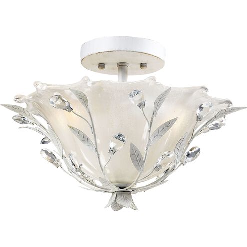 Circeo 2 Light 17 inch Antique White Semi Flush Mount Ceiling Light