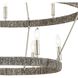 Abaca 14 Light 36 inch Polished Nickel with Gray Abaca Chandelier Ceiling Light