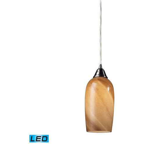 Sandstone LED 5 inch Satin Nickel Mini Pendant Ceiling Light