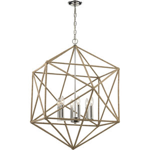 Exitor 6 Light 34 inch Polished Nickel Chandelier Ceiling Light