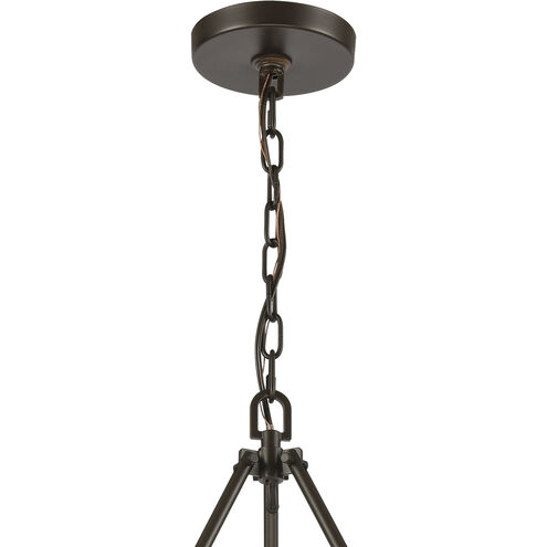 Transitions 6 Light 27 inch Oil Rubbed Bronze with Aspen Chandelier Ceiling Light