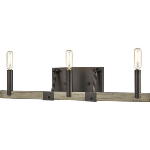 Transitions 3 Light 22 inch Oil Rubbed Bronze with Aspen Vanity Light Wall Light